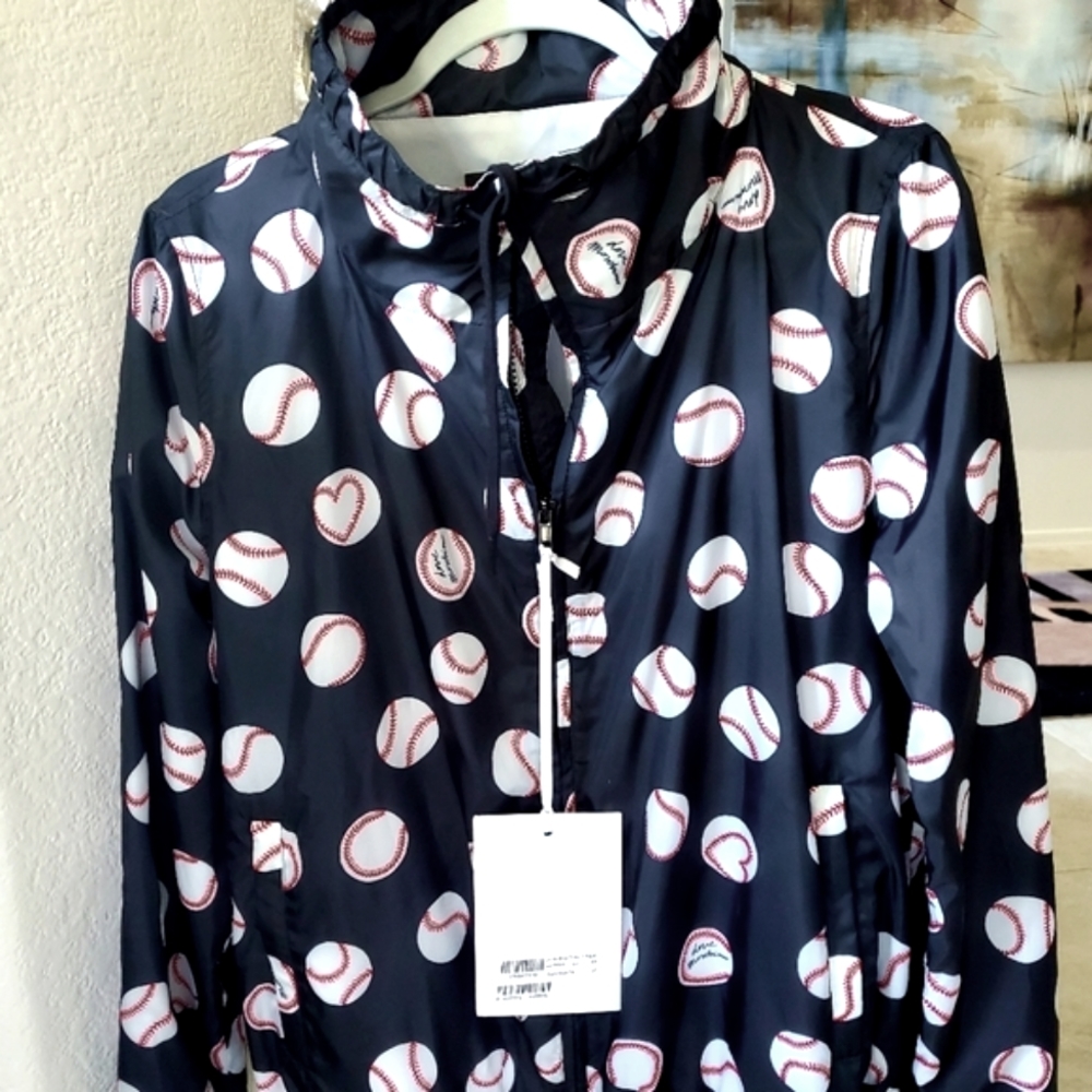 Moschino Jeans Black/White Light Weight Jacket Signature